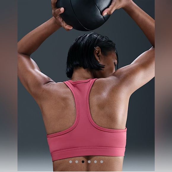 Nike Swoosh Women’s Small Padded Racerback Medium Support Sports Bra Sweet Beet - Picture 8 of 8